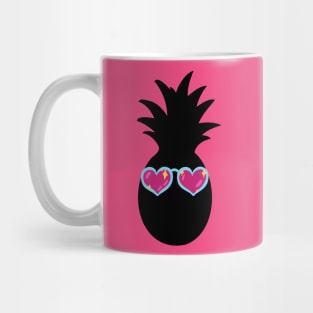 Pineapple man- pink heart glasses Mug